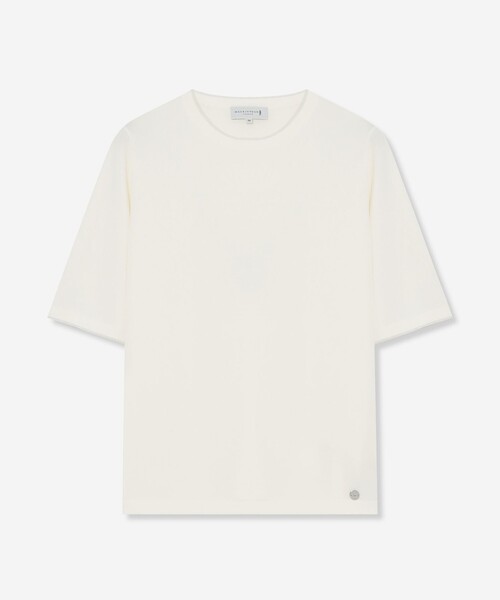 MACKINTOSH LONDON(マッキントッシュ ロンドン)の「【婦人画報6月号掲載】クールレーヨンプルオーバー(ニット/セーター・レディース・オフホワイト/ブラック/パープル系その他4・38/40)」の1枚目の写真