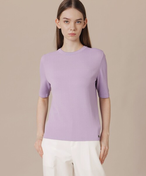 MACKINTOSH LONDON(マッキントッシュ ロンドン)の「【婦人画報6月号掲載】クールレーヨンプルオーバー(ニット/セーター・レディース・オフホワイト/ブラック/パープル系その他4・38/40)」の3枚目の写真