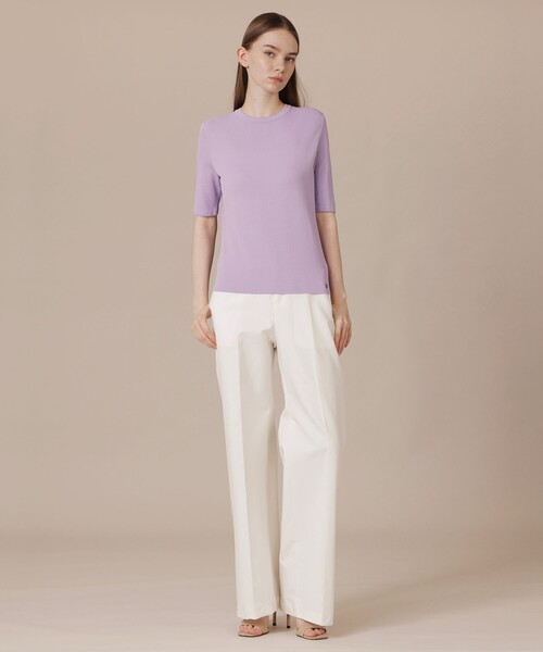 MACKINTOSH LONDON(マッキントッシュ ロンドン)の「【婦人画報6月号掲載】クールレーヨンプルオーバー(ニット/セーター・レディース・オフホワイト/ブラック/パープル系その他4・38/40)」の10枚目の写真