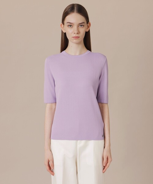 MACKINTOSH LONDON(マッキントッシュ ロンドン)の「【婦人画報6月号掲載】クールレーヨンプルオーバー(ニット/セーター・レディース・オフホワイト/ブラック/パープル系その他4・38/40)」の11枚目の写真