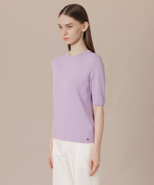 MACKINTOSH LONDON(マッキントッシュ ロンドン)の「【婦人画報6月号掲載】クールレーヨンプルオーバー(ニット/セーター・レディース・オフホワイト/ブラック/パープル系その他4・38/40)」の12枚目の写真