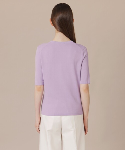 MACKINTOSH LONDON(マッキントッシュ ロンドン)の「【婦人画報6月号掲載】クールレーヨンプルオーバー(ニット/セーター・レディース・オフホワイト/ブラック/パープル系その他4・38/40)」の13枚目の写真