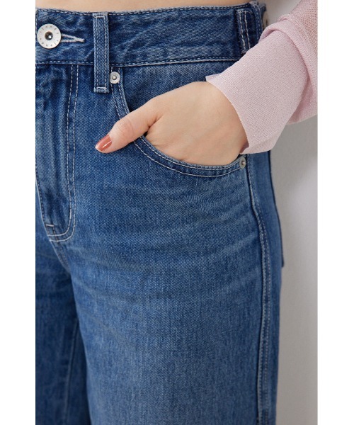 rienda(リエンダ)の「2WAYデニムワイドパンツ 春服 夏服(デニムパンツ・レディース・ブラック/ブルー・MEDIUM/SMALL/X-SMALL)」の13枚目の写真