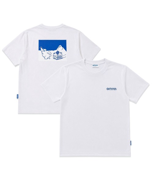 OUTDOOR PRODUCTS（アウトドアプロダクツ）の「【OUTDOOR×ヒヤロン】メンズ バックプリントTシャツ ひんやり 冷感（Tシャツ/カットソー・メンズ・ブルーグレー/ホワイト・L/M/LL）」の10枚目の写真