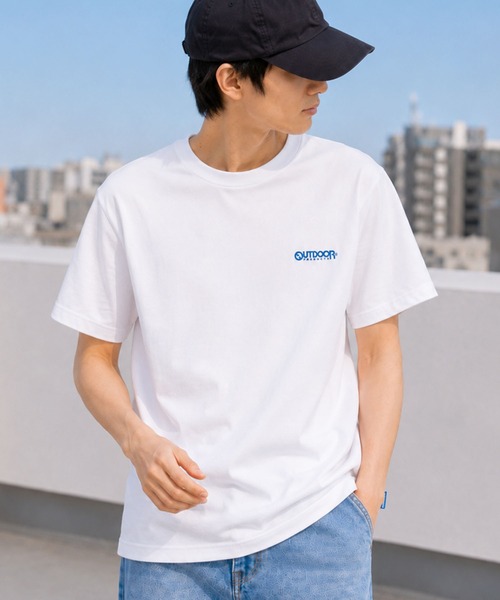 OUTDOOR PRODUCTS（アウトドアプロダクツ）の「【OUTDOOR×ヒヤロン】メンズ バックプリントTシャツ ひんやり 冷感（Tシャツ/カットソー・メンズ・ブルーグレー/ホワイト・L/M/LL）」の8枚目の写真