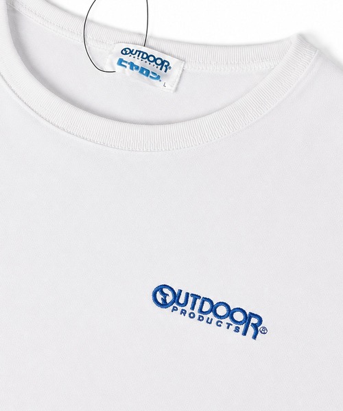 OUTDOOR PRODUCTS（アウトドアプロダクツ）の「【OUTDOOR×ヒヤロン】メンズ バックプリントTシャツ ひんやり 冷感（Tシャツ/カットソー・メンズ・ブルーグレー/ホワイト・L/M/LL）」の6枚目の写真