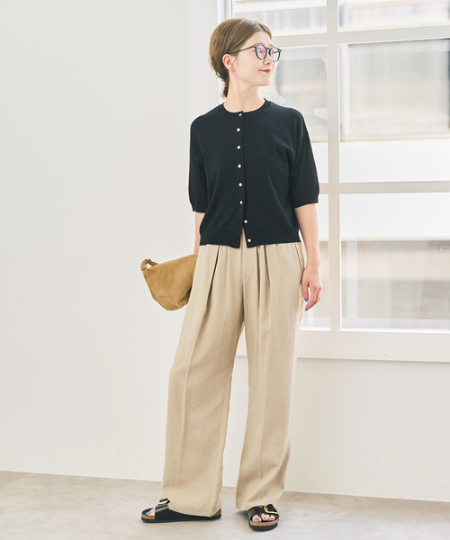 Spick & Span(スピックアンドスパン)の「《手洗い可》ショートスリーブカーディガン(カーディガン/ボレロ・レディース・ブラック/グリーン/ホワイト・FREE)」の17枚目の写真
