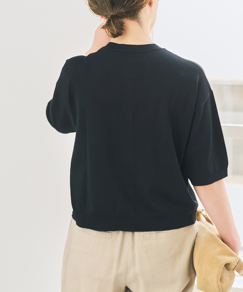 Spick & Span(スピックアンドスパン)の「《手洗い可》ショートスリーブカーディガン(カーディガン/ボレロ・レディース・ブラック/グリーン/ホワイト・FREE)」の22枚目の写真