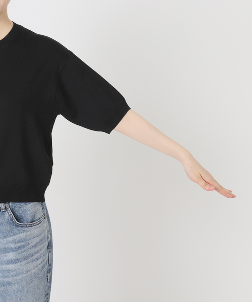 Spick & Span(スピックアンドスパン)の「《手洗い可》ショートスリーブカーディガン(カーディガン/ボレロ・レディース・ブラック/グリーン/ホワイト・FREE)」の8枚目の写真