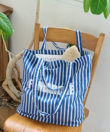 フルリマルシェブロックプリントトートバッグ《WEB限定カラーあり》