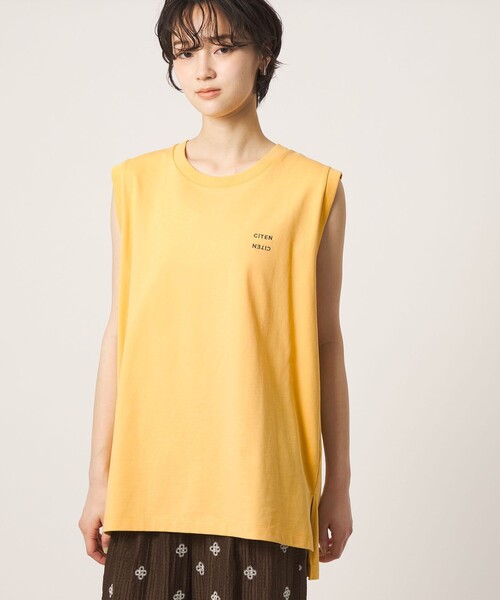 CITEN(シテン)の「<CITEN>ヘビーウエイトノースリT(タンクトップ・レディース・オレンジ/ライトブルー/ホワイト/ダークグレー・FREE)」の4枚目の写真