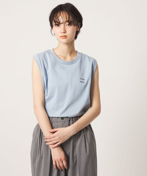 CITEN(シテン)の「<CITEN>ヘビーウエイトノースリT(タンクトップ・レディース・オレンジ/ライトブルー/ホワイト/ダークグレー・FREE)」の3枚目の写真