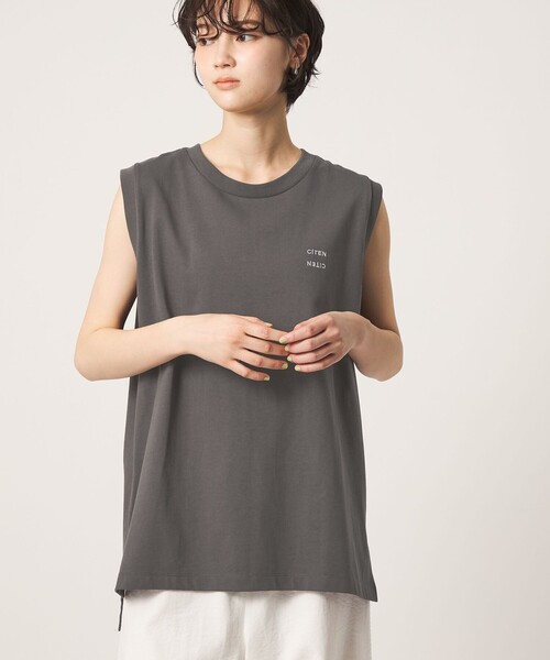 CITEN(シテン)の「<CITEN>ヘビーウエイトノースリT(タンクトップ・レディース・オレンジ/ライトブルー/ホワイト/ダークグレー・FREE)」の6枚目の写真
