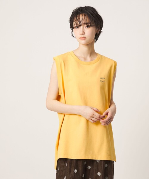 CITEN(シテン)の「<CITEN>ヘビーウエイトノースリT(タンクトップ・レディース・オレンジ/ライトブルー/ホワイト/ダークグレー・FREE)」の10枚目の写真
