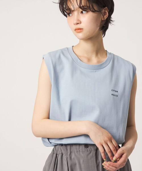 CITEN(シテン)の「<CITEN>ヘビーウエイトノースリT(タンクトップ・レディース・オレンジ/ライトブルー/ホワイト/ダークグレー・FREE)」の12枚目の写真