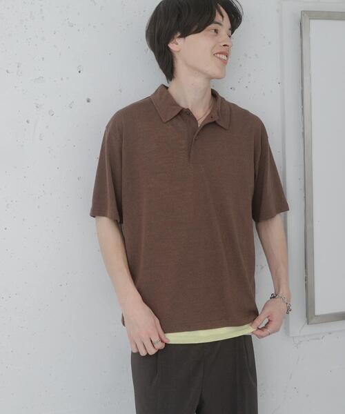 SENSE OF PLACE by URBAN RESEARCH(センスオブプレイスバイアーバンリサーチ)の「ドライタッチタンクトップセットポロシャツ(ポロシャツ・メンズ・ブラウン/ネイビー/グレー・LARGE/MEDIUM)」の2枚目の写真
