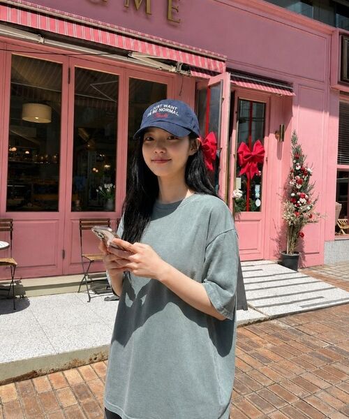 NESPA STUDIO（ネスパスタジオ）の「エルド ピグメントダイング 半袖Tシャツ 5カラー [NSSF_1001]（Tシャツ/カットソー・レディース・グレー/ベージュ/スカイブルー/チャコール/グリーン・SMALL/MEDIUM/LARGE/X-LARGE）」の11枚目の写真