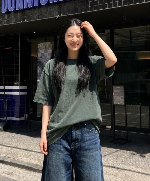 NESPA STUDIO（ネスパスタジオ）の「エルド ピグメントダイング 半袖Tシャツ 5カラー [NSSF_1001]（Tシャツ/カットソー・レディース・グレー/ベージュ/スカイブルー/チャコール/グリーン・SMALL/MEDIUM/LARGE/X-LARGE）」の12枚目の写真