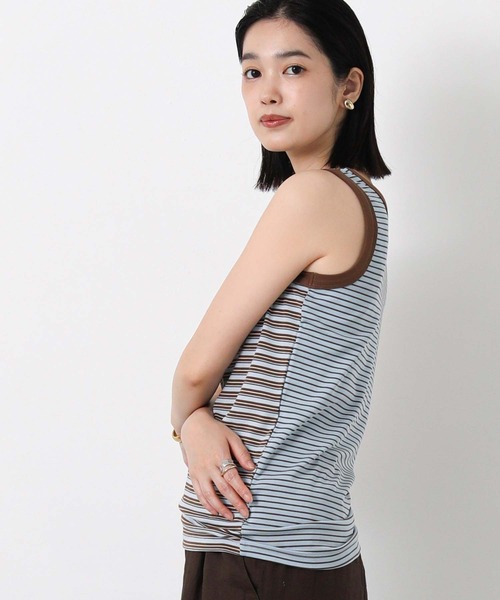 Gready Brilliant(グレディブリリアン)の「2wayマルチボーダータンク(タンクトップ・レディース・ブルー系/ピンク系・38)」の8枚目の写真