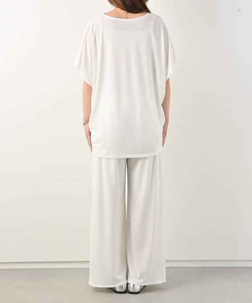 Brown&Street(ブラウンアンドストリート)の「ソフト落ち感トップス(Tシャツ/カットソー・レディース・ブラック/ホワイト・FREE)」の8枚目の写真