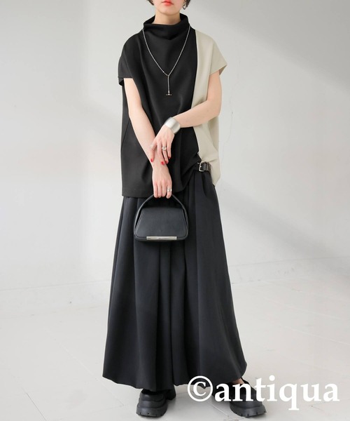 antiqua(アンティカ)の「半袖カットソー(Tシャツ/カットソー・レディース・ブラック・ONESIZE)」の5枚目の写真