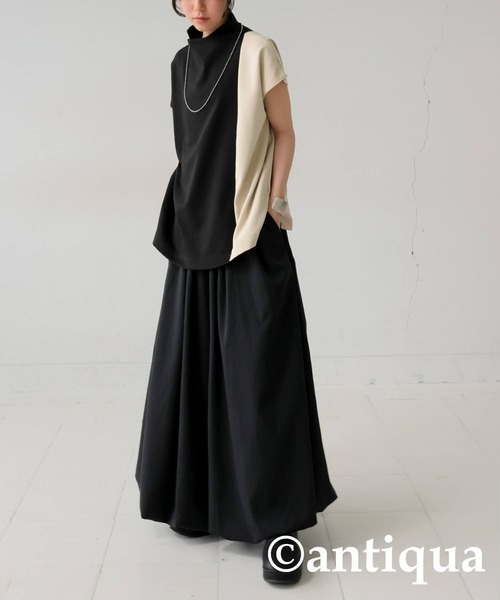 antiqua(アンティカ)の「半袖カットソー(Tシャツ/カットソー・レディース・ブラック・ONESIZE)」の9枚目の写真