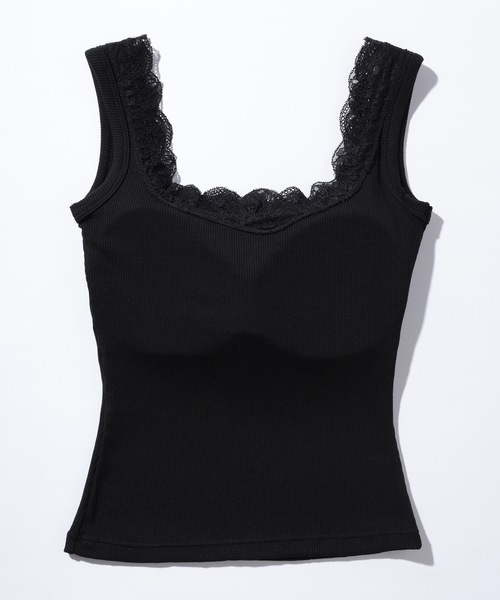Lace Ladies(レースレディース)の「ソリッドカラー レース リボン カップ付き タンクトップ(タンクトップ・レディース・ホワイト/ブラック・FREE)」の19枚目の写真