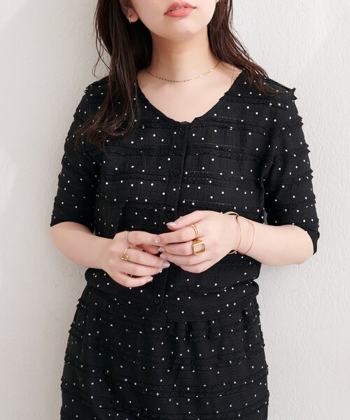 natural couture(ナチュラルクチュール)の「フリルカットカーディガン(カーディガン/ボレロ・レディース・その他4/その他2/その他1/その他3・FREE)」の18枚目の写真