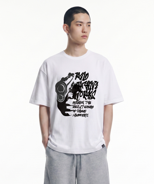 PEID（ペイド）の「PD バレット 半袖Tシャツ ホワイト（Tシャツ/カットソー・レディース・ホワイト・1/2/3/4/5/6）」の6枚目の写真