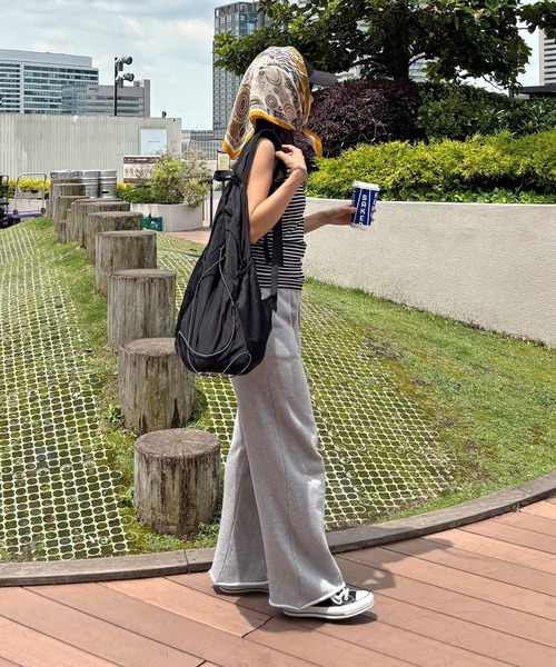 ISOOK（アイスー）の「【ISOOK / アイスー】カップ付きスクエアネックリブタンクトップ / ブラトップ インナー ボーダー 無地 ZOZOTOWN限定（タンクトップ・レディース・モカ/ブラック・FREE）」の8枚目の写真
