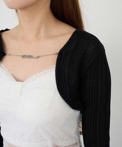 Belle Charme（ベルシャルム）の「【Belle Charme】Belle Charme Chain Sheer Bolero（カーディガン/ボレロ・レディース・オフホワイト/ピンク/ブラック・FREE）」の11枚目の写真