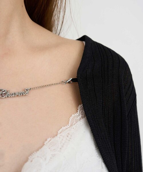 Belle Charme（ベルシャルム）の「【Belle Charme】Belle Charme Chain Sheer Bolero（カーディガン/ボレロ・レディース・オフホワイト/ピンク/ブラック・FREE）」の12枚目の写真
