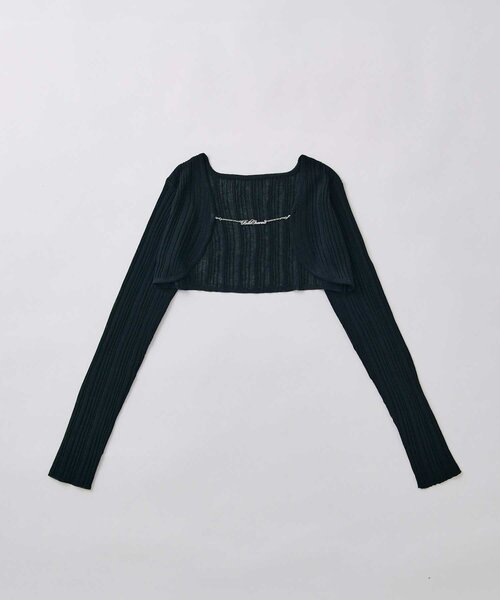 Belle Charme（ベルシャルム）の「【Belle Charme】Belle Charme Chain Sheer Bolero（カーディガン/ボレロ・レディース・オフホワイト/ピンク/ブラック・FREE）」の14枚目の写真