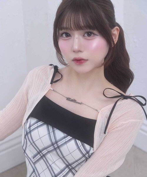 Belle Charme（ベルシャルム）の「【Belle Charme】Belle Charme Chain Sheer Bolero（カーディガン/ボレロ・レディース・オフホワイト/ピンク/ブラック・FREE）」の16枚目の写真