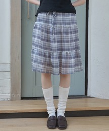 シアーチェックスカート/Sheer Check Skirt