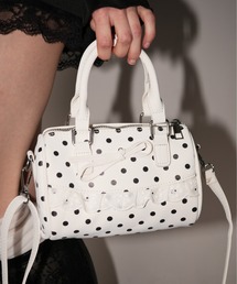 【 IMARI / イマリ 】 ドット レース ガーリー ミニボストン バッグ #