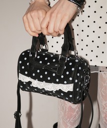 【 IMARI / イマリ 】 ドット レース ガーリー ミニボストン バッグ #