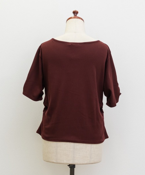 CLETTE(クレット)の「CLETTEオリジナルネックリボンフロントボタンカットソー(Tシャツ/カットソー・レディース・ネイビー/オフホワイト/ワイン・LL/3L/4L)」の16枚目の写真