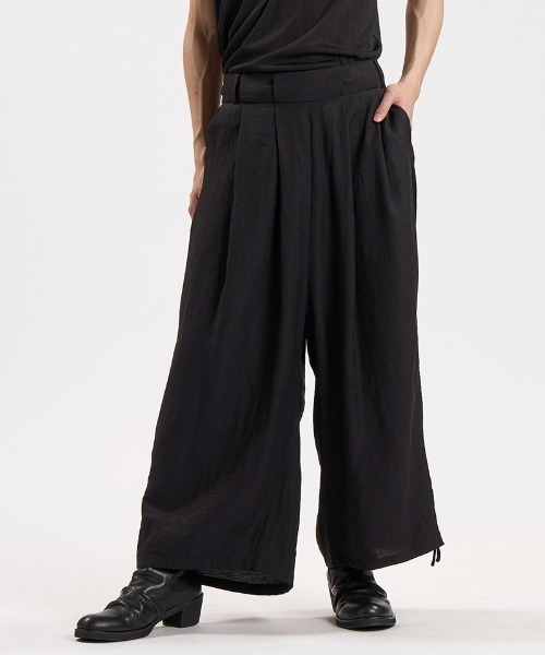 NO ID.(ノーアイディ)の「mp15190-2タックイージーバギートラウザーズ パンツ(859006-513P)(その他パンツ・メンズ・ブラック/ブルーグレー/グレー・1/2)」の18枚目の写真