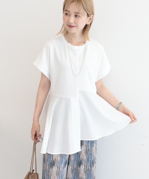 アシンメトリーペプラム ドッキングプルオーバー（Tシャツ/カットソー
