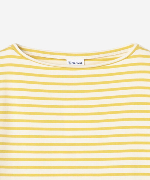 ORCIVAL(オーシバル)の「ORCIVAL | コットン ボートネックハーフスリーブTシャツ WOMEN(Tシャツ/カットソー・レディース・グリーン系その他/ブラウン系その他/イエロー系その他・1/2)」の6枚目の写真