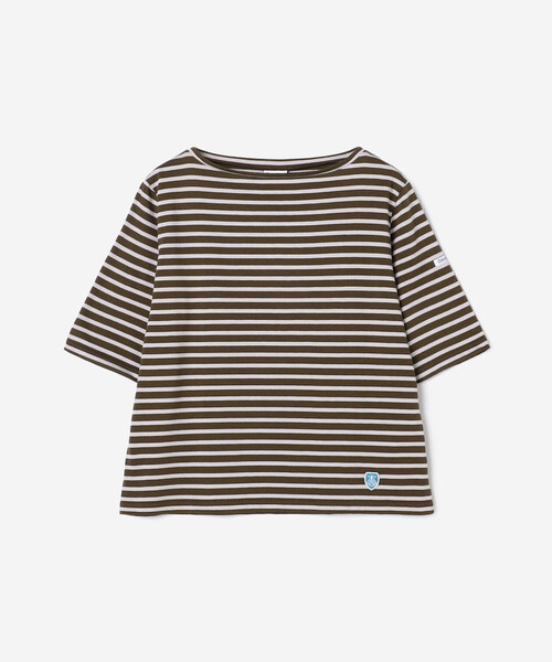 ORCIVAL(オーシバル)の「ORCIVAL | コットン ボートネックハーフスリーブTシャツ WOMEN(Tシャツ/カットソー・レディース・グリーン系その他/ブラウン系その他/イエロー系その他・1/2)」の15枚目の写真