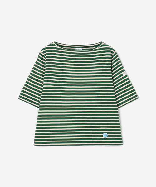 ORCIVAL(オーシバル)の「ORCIVAL | コットン ボートネックハーフスリーブTシャツ WOMEN(Tシャツ/カットソー・レディース・グリーン系その他/ブラウン系その他/イエロー系その他・1/2)」の16枚目の写真