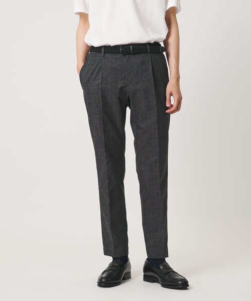 UNITED ARROWS(ユナイテッドアローズ)の「COOL DOTS プリント サイドシャーリング 1プリーツ パンツ ウォッシャブル ストレッチ(スラックス・メンズ・ネイビー/ダークグレー・M/L/XL/S/XXL)」の3枚目の写真