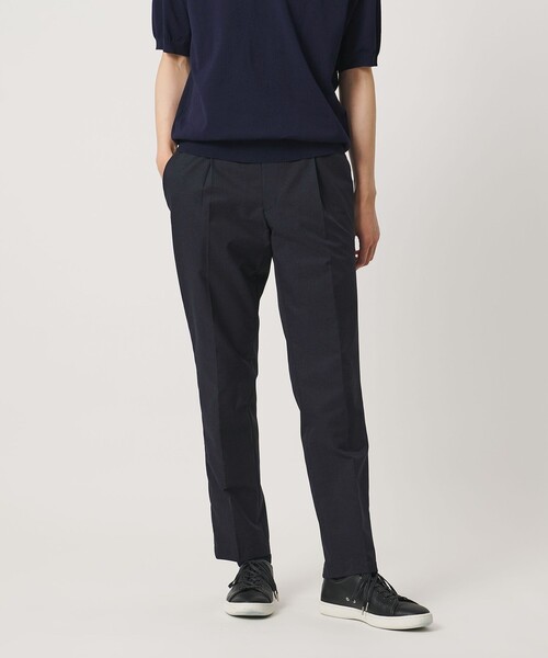 UNITED ARROWS(ユナイテッドアローズ)の「COOL DOTS プリント サイドシャーリング 1プリーツ パンツ ウォッシャブル ストレッチ(スラックス・メンズ・ネイビー/ダークグレー・M/L/XL/S/XXL)」の6枚目の写真