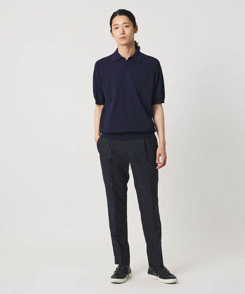 UNITED ARROWS(ユナイテッドアローズ)の「COOL DOTS プリント サイドシャーリング 1プリーツ パンツ ウォッシャブル ストレッチ(スラックス・メンズ・ネイビー/ダークグレー・M/L/XL/S/XXL)」の8枚目の写真