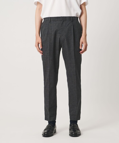UNITED ARROWS(ユナイテッドアローズ)の「COOL DOTS プリント サイドシャーリング 1プリーツ パンツ ウォッシャブル ストレッチ(スラックス・メンズ・ネイビー/ダークグレー・M/L/XL/S/XXL)」の9枚目の写真