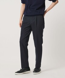 COOL DOTS プリント サイドシャーリング 1プリーツ パンツ ウォッシャブル ストレッチ
