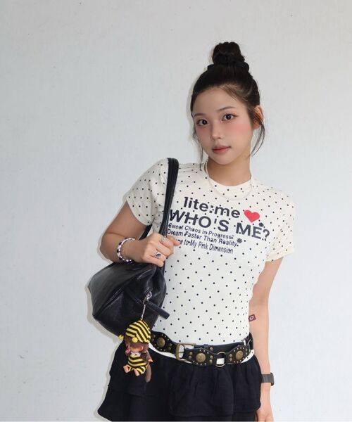 S'EST(エスイーエスティー)の「lite me Slim Fit T-shirt White(Tシャツ/カットソー・レディース・ホワイト・SMALL)」の3枚目の写真