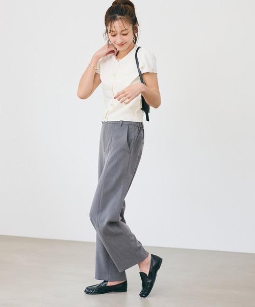 coca(coca)(コカ)の「【西山茉希様着用】センターシームスラックスパンツ(スラックス・レディース・グレー/ブラック・L/M/S)」の4枚目の写真